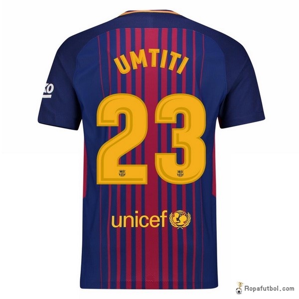 Camiseta Barcelona Replica Primera Ropa Umtiti 2017/18